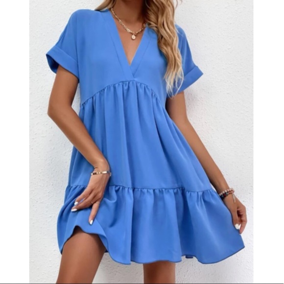 Robe H&M Col V à Ourlet Volanté Motif Colibri - Taille 2, Occasion Très Bon état